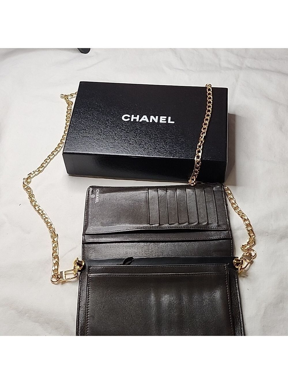 Chanel #7 🌟 Bifold Long wallet converted to Crossbody chain purse - Picture 2 of 13